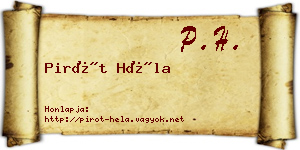 Pirót Héla névjegykártya